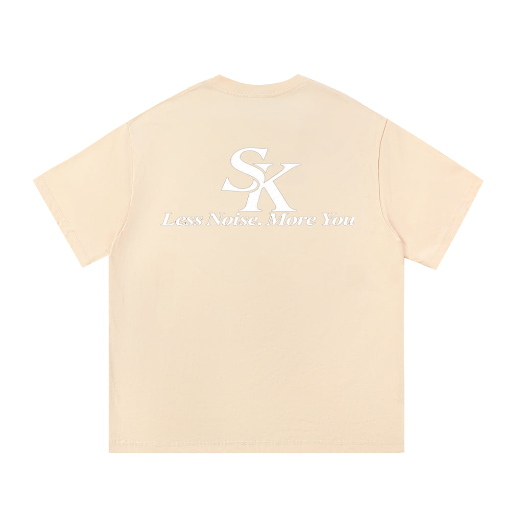 Su-Koonl  Pure White Badge Cotton T-Shirt