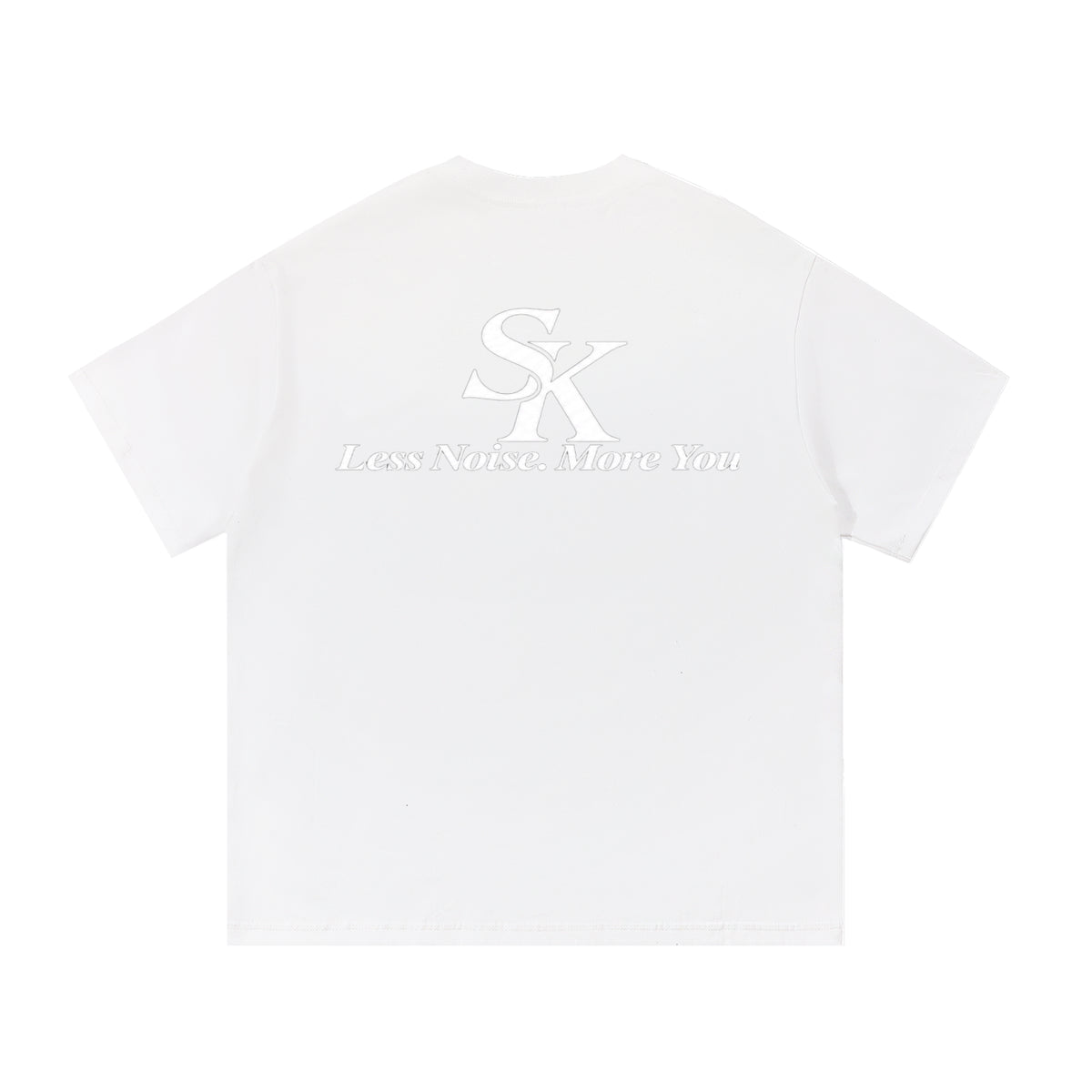 Su-Koonl  Pure White Badge Cotton T-Shirt