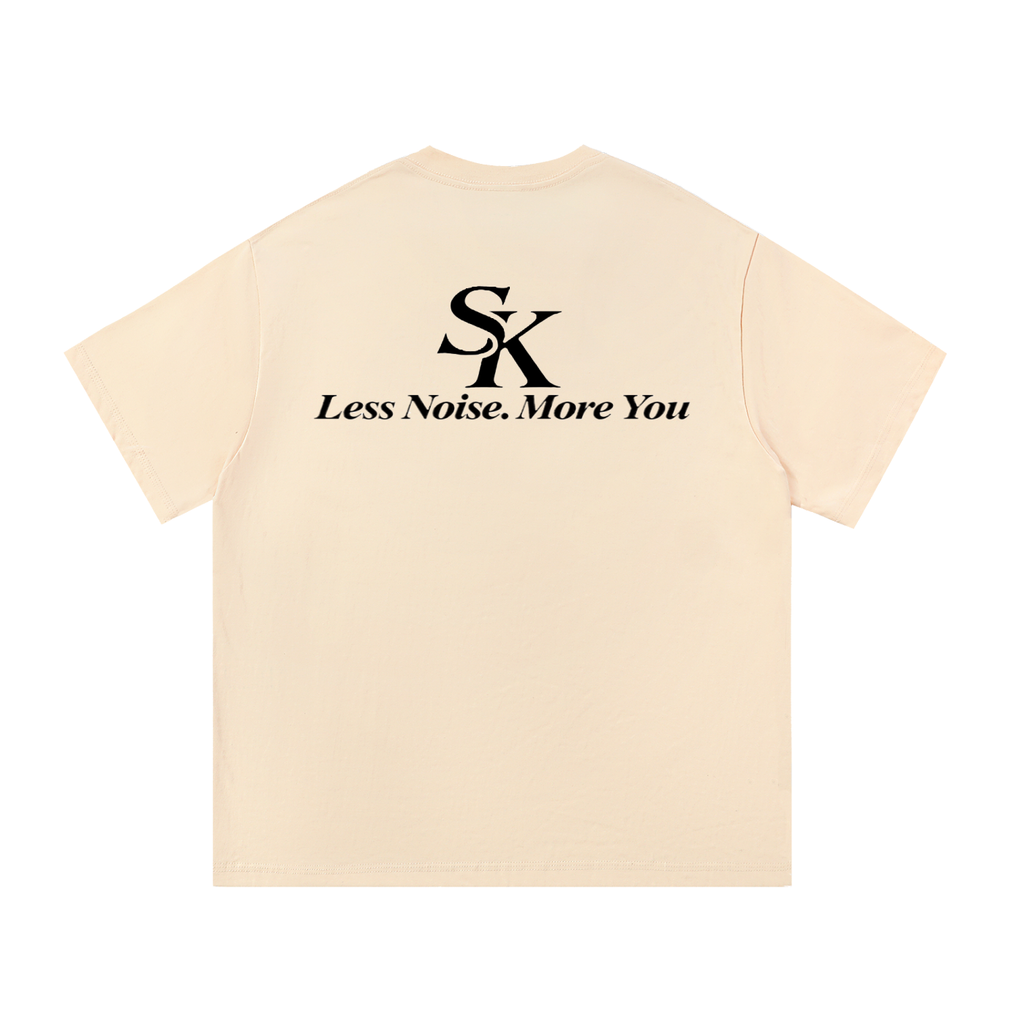 Su-Koon Pure Black Badge Cotton T-Shirt